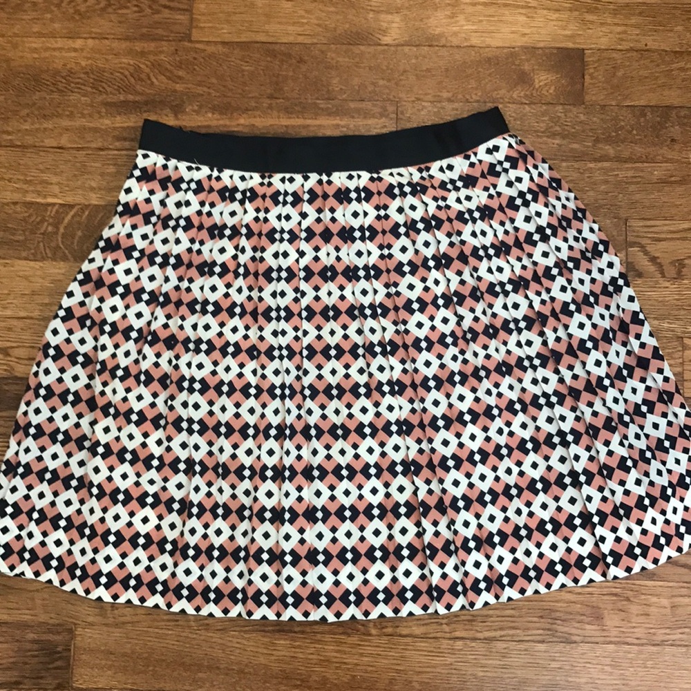 J. Crew accordion silk skirt with lining